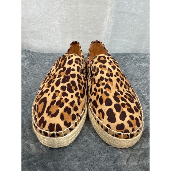 Dr. Scholls Leopard Print Espadrille Slip-On Sneakers BE Energized Foam Tan 8.5M - Picture 2 of 8